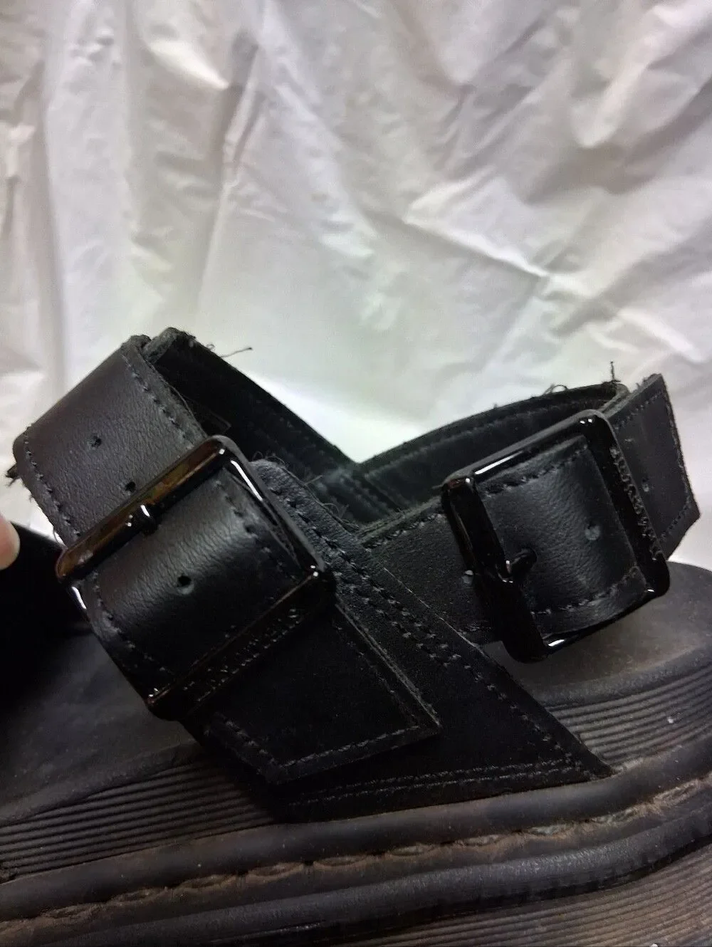 Dr. Martens Voss Women's Black Platform Strap Sandals Size 7 Preowned